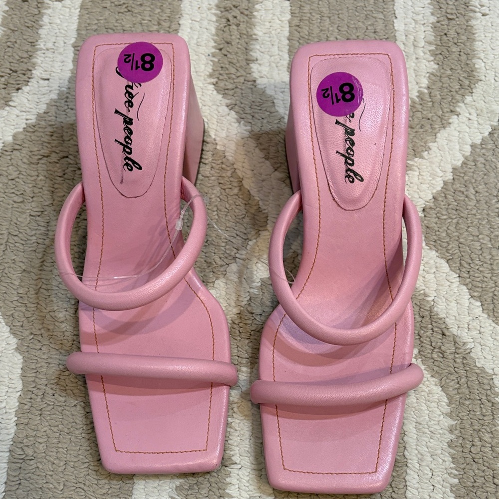 Free People Blush Pink Heeled Sandals